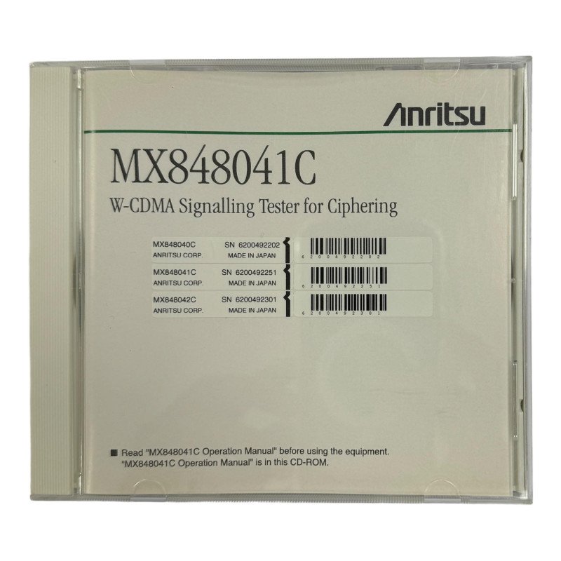 MX848041C Anritsu W-CDMA Signalling Tester Manual