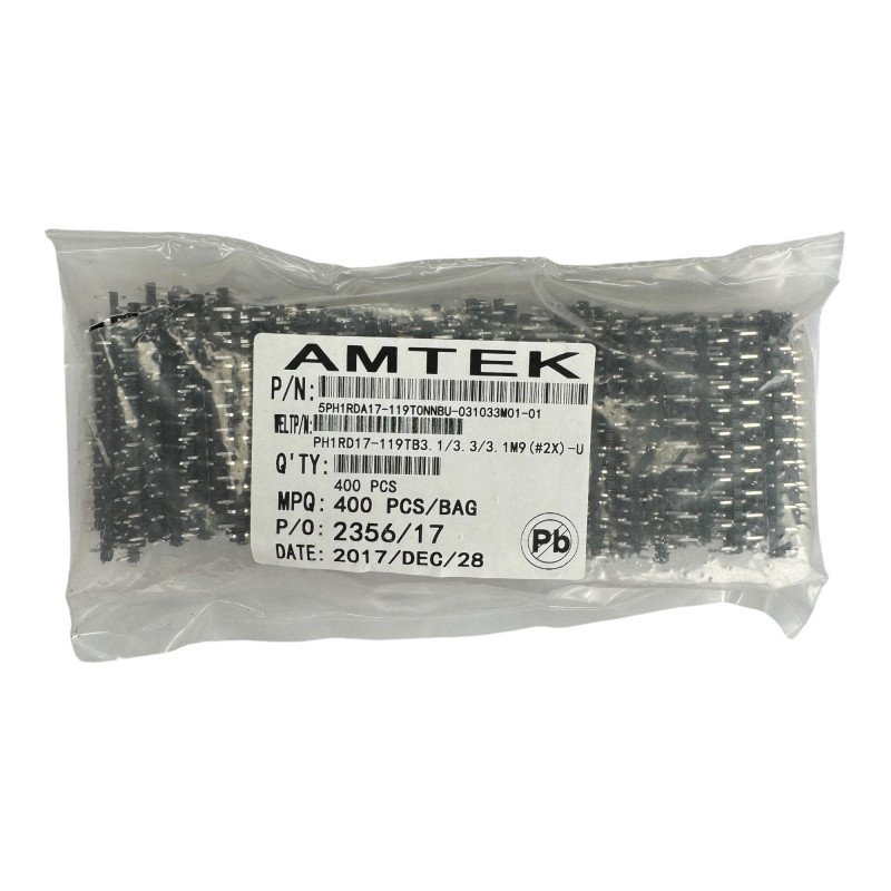 5PH1RDA17-119T0NNBU-031033M01-01 Amtek Contact Terminal Block Plug Connector 19 POS 2.54mm QTY:400