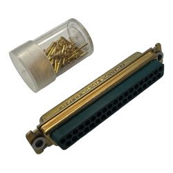 DCMAF-37S Cannon FR High Reliability D-sub Connector 37POS Green 5935-12-175-5747