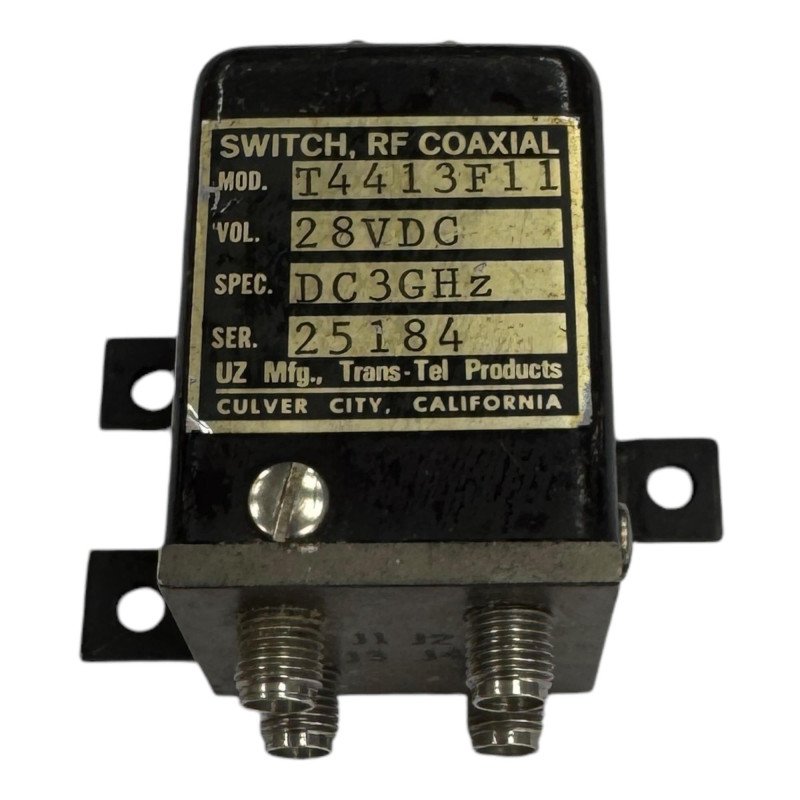 T4113F11 Trans-Tel Coaxial Relay Switch 28Vdc 50Ohm SMA 3-Way