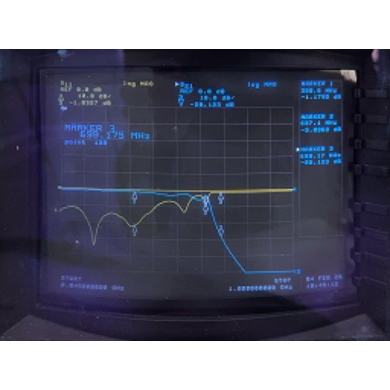3496 Lowpass Filter 630Mhz