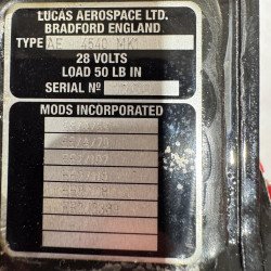 1261C170 AE4540 MK1 Lucas Aerospace Actuator - Repairable Tag 1680-99-763-2123