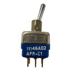 11146AD2 APEM Panel Switch - Toggle Switch DPDT 5930-12-181-4780