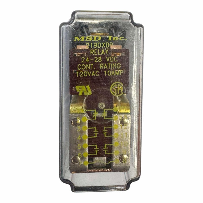 219DXBP-24VDC MSD Industrial Relay 24-28Vdc 10A 120Vac