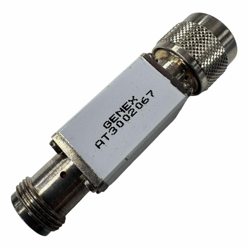 AT3002067 Genex Fixed Coaxial Attenuator N (Male-Female) 6db 2W 75 Ohms White