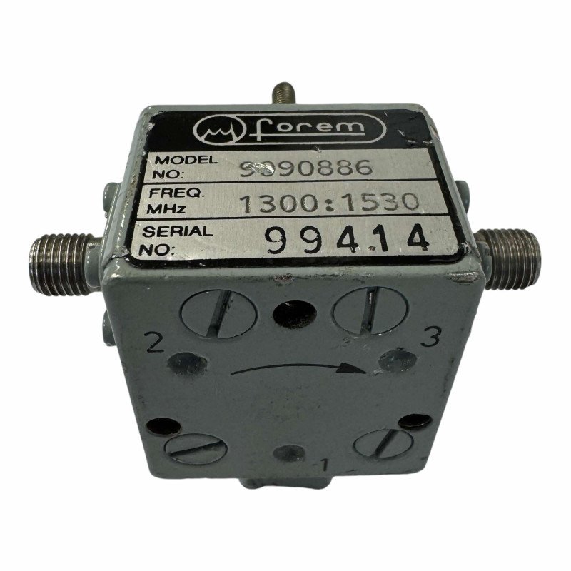 9090886 Forem Coaxial Isolator 1300-1530Mhz Ins.L.max 0.5db Isol.min.21db SMA