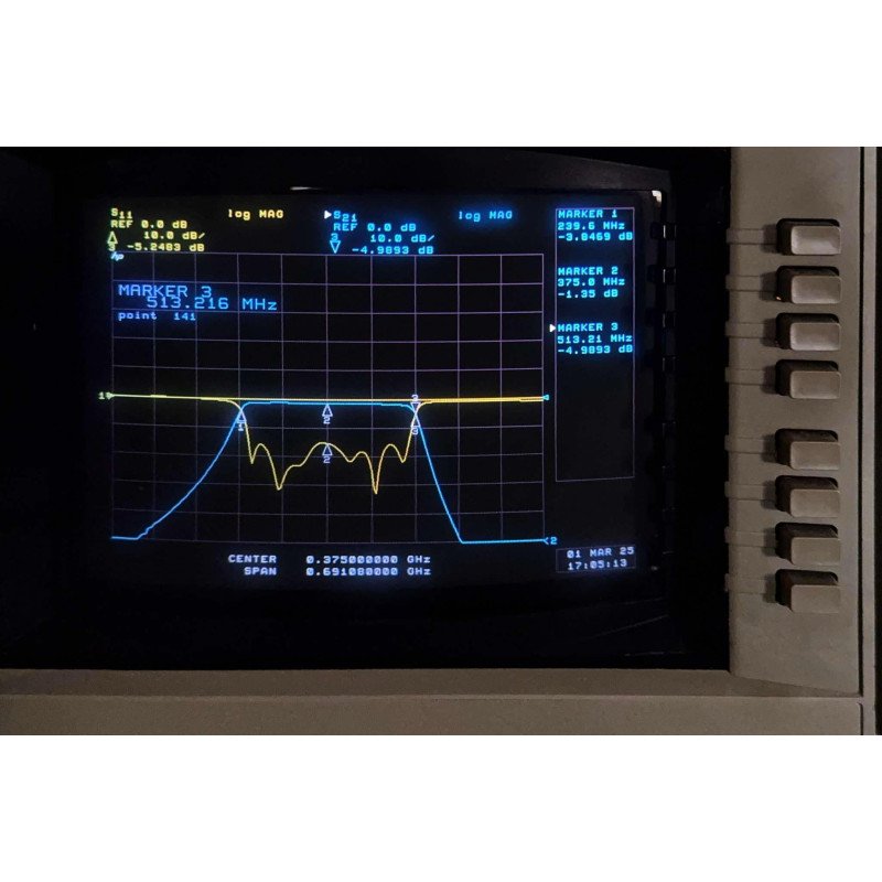 FBT/2-375/250-6/50-2B/2A Cirqtel Bandpass Filter Coaxial TNC CF:375Mhz BW:250Mhz