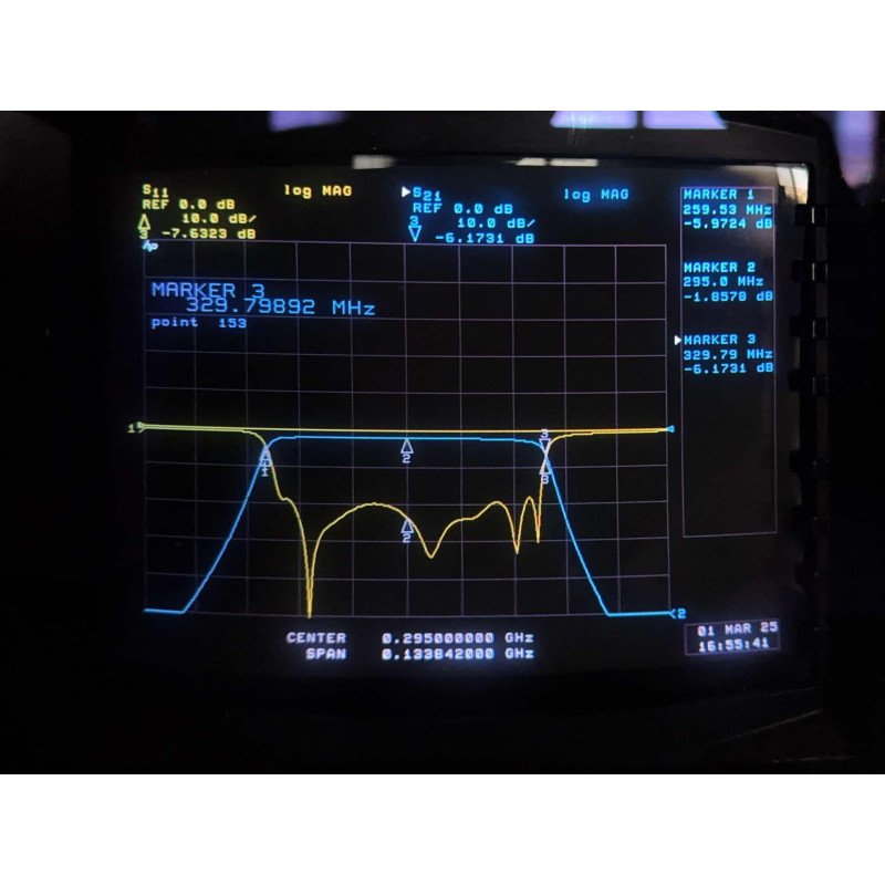 FBT/2-295/66-8/50-3A/3A Cirqtel Bandpass Filter Coaxial BNC CF:295Mhz BW:66Mhz