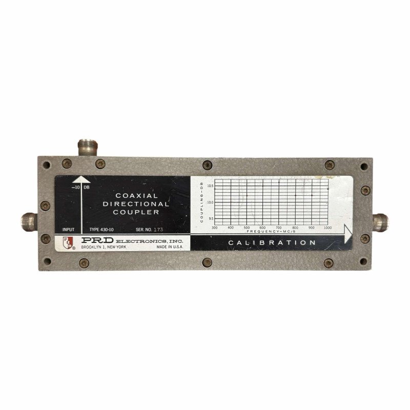 430-10 PRD Coaxial Directional Coupler 300-1000Mhz 10db N type