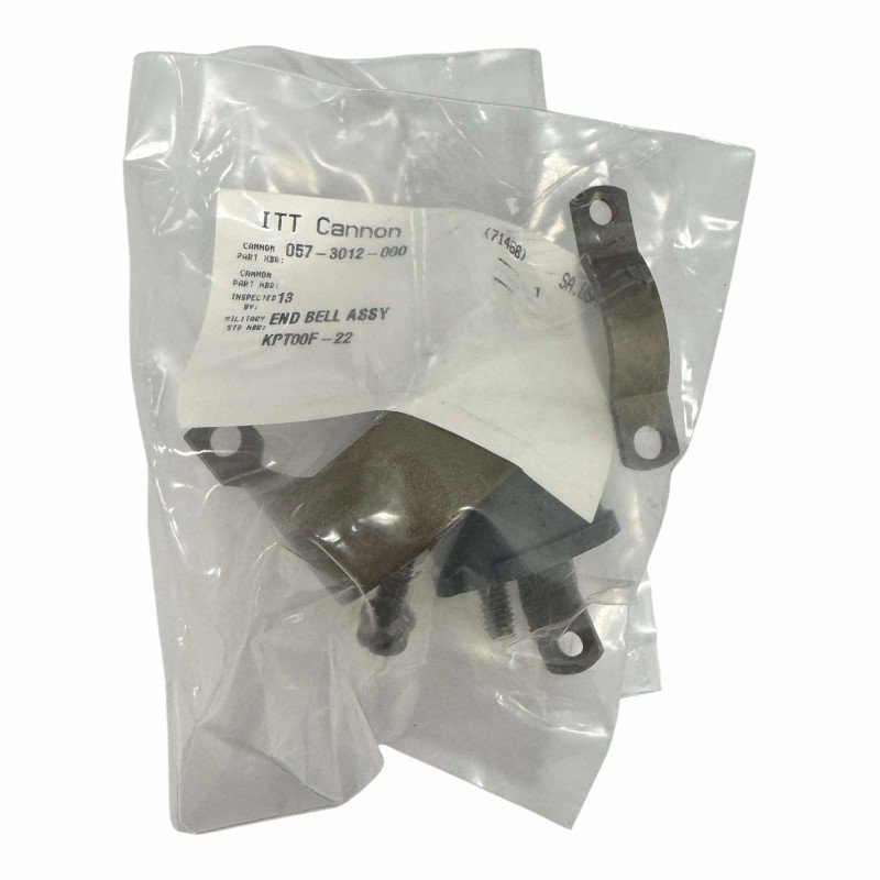MS3126F22-55P ITT Cannon Circular Mil Spec Connector With 057-3012-000 Cable Clamp