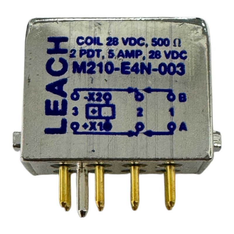 M210-E4N-003 Leach 2PDT Electromagnetic Relay 28Vdc/5A/500R