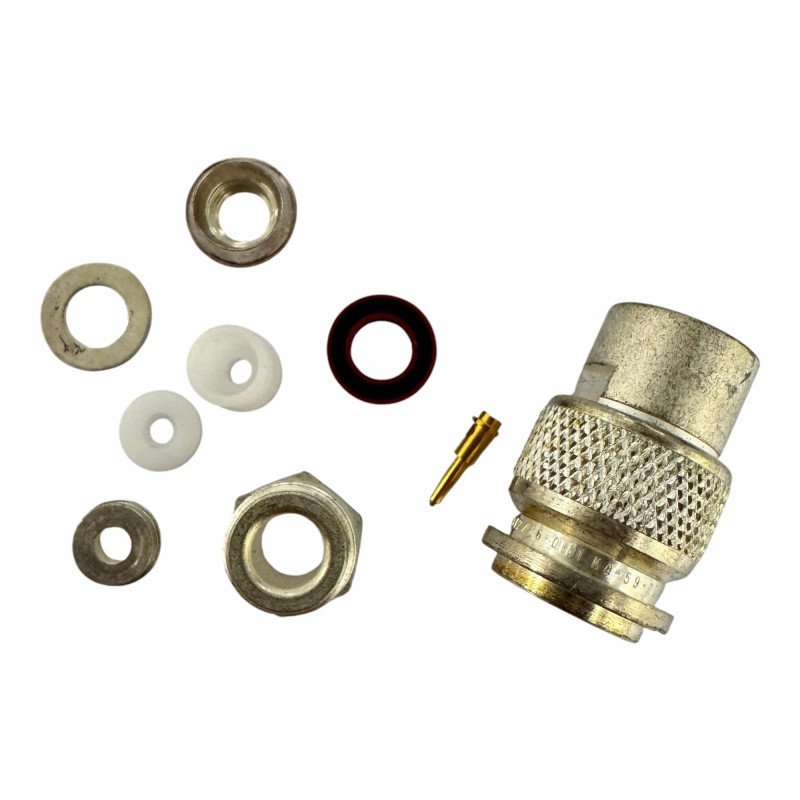 M3912/26-0101 Kings RF Connector TNC (m) Straight Clamp Silver Plated