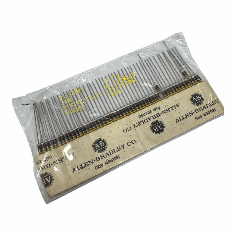 RCR20G910JS Allen Bradley Carbon Film Resistors 91ohm 91R 1/2W 5% [QTYx50]