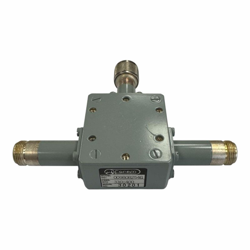 009808254G Forem Coaxial Isolator Tunable UHF 330-400Mhz 200w/100w N Type Loss 0.5db Isol 21db