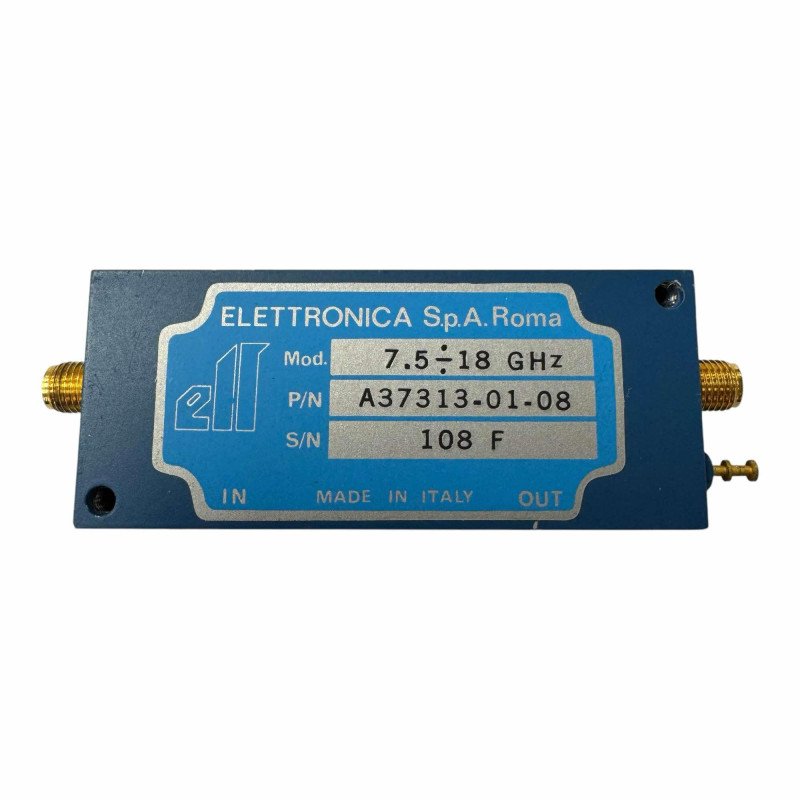 A37313-01-08 Elettronica Spa Microwave Amplifier 7500-18000Ghz G:23db 12Vdc SMA