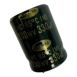 Samwha Electrolytic Capacitor Snap On Radial 330uf 200V 85c 30x22mm