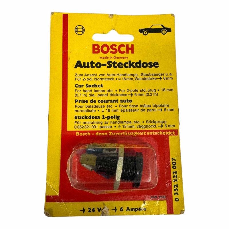 0352222007 Bosch Car Socket For Hand Lamps 24V 6A