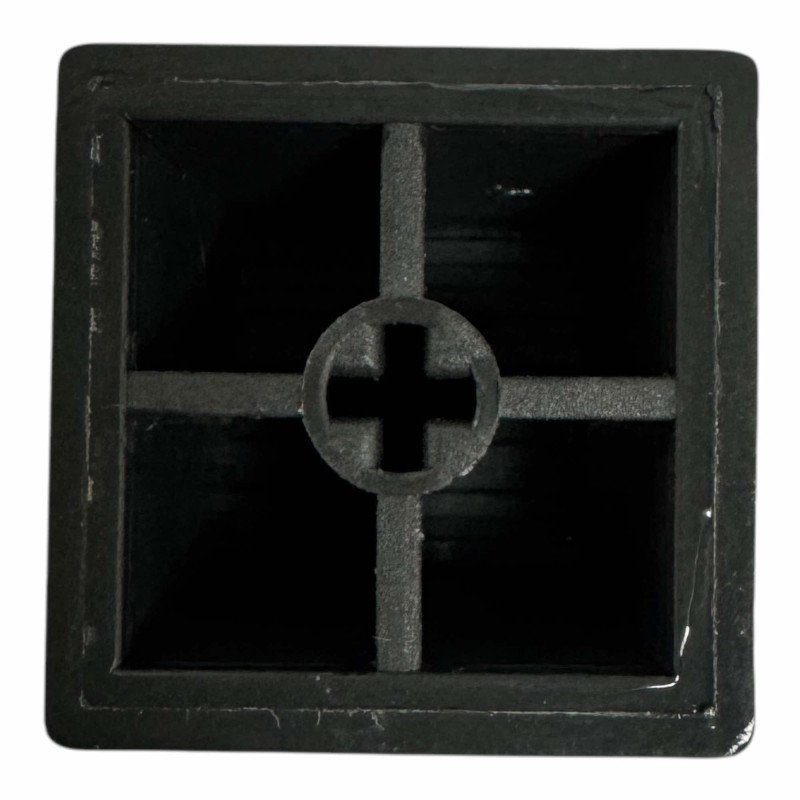 MB1-D Black Button Cross Type Black 18.5x18.5mm