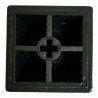 MB1-D Black Button Cross Type Black 18.5x18.5mm