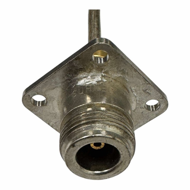 Huber Suhner RF Coaxial Semi Rigid Cable N Type (f) to SMA (m) Angled 20cm