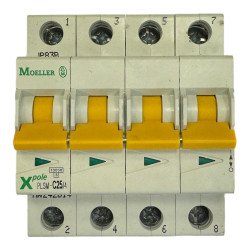 PLSM-C25/4-MW Moeller Miniature Circuit Breaker 4 Poles Type C