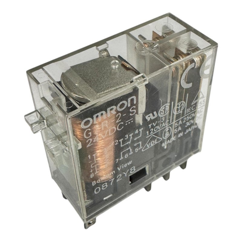 G2R-2-SN Omron General Purpose Relay 24Vdc DPDT PCB Mount