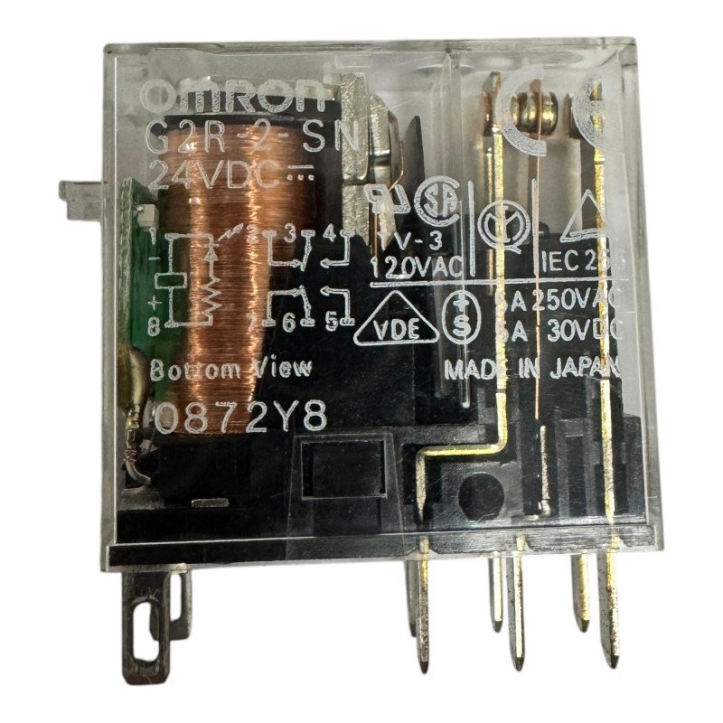 G2R-2-SN Omron General Purpose Relay 24Vdc DPDT PCB Mount