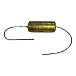 T110 Kemet Capacitor Axial Tantalum 68uF 10V 20% 18x7.5mm