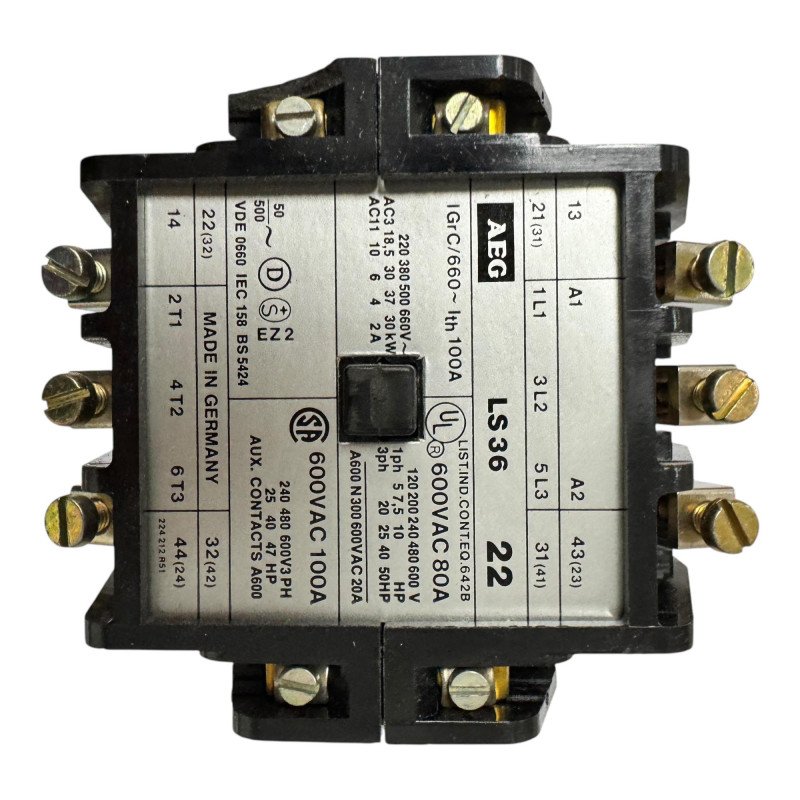 LS36-22 AEG Contactor 30kW 230Vac