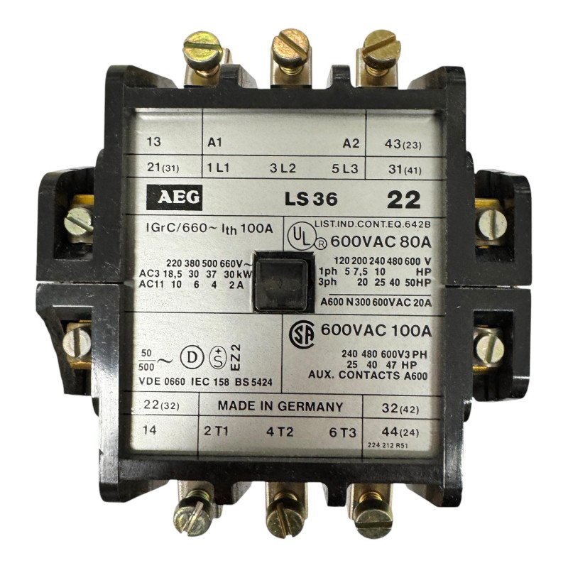 LS36-22 AEG Contactor 30kW 230Vac