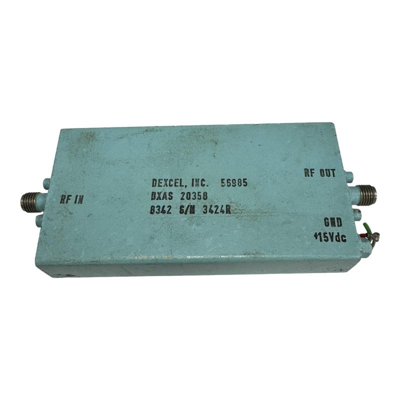 DXAS20358 Dexcel RF Amplifier 2000-6000Mhz G:36db +15Vdc SMA