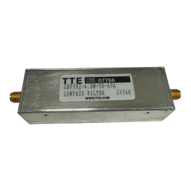LE1182-4.0M-50-69A TTE Lowpass Filter LPF SMA(f) 4Mhz Cut Off
