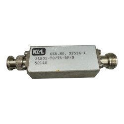 3LB31-70/T5-BP/N K&L Microwave Bandpass Filter BPF 68-72Mhz 70Mhz N(f) - BNC(m)