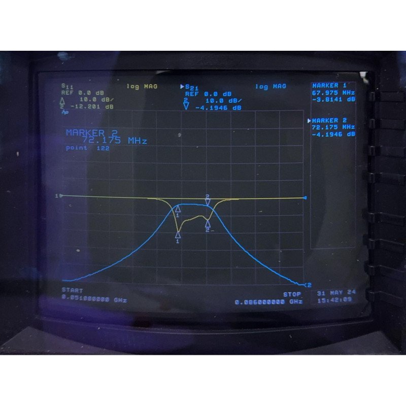 3LB31-70/T5-BP/N K&L Microwave Bandpass Filter BPF 68-72Mhz 70Mhz N(f) - BNC(m)