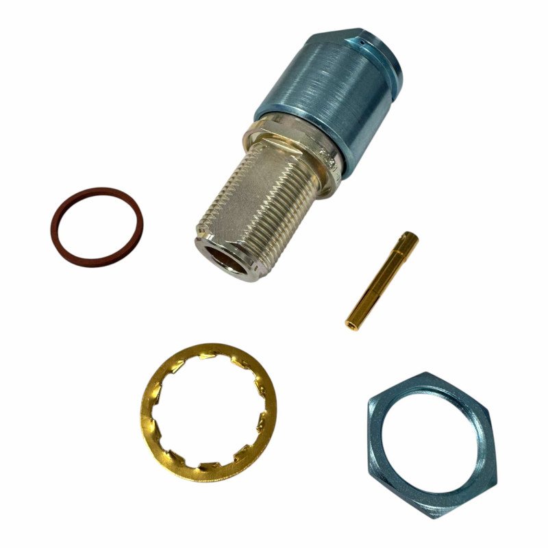OSN-410-A375 Omni Spectra RF Connector N Type (F) Aluminum For Jacketed Semi Rigid Cable 3/8’’