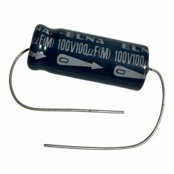 Elna Capacitor Axial Electrolytic 100uF 100V 26x10mm