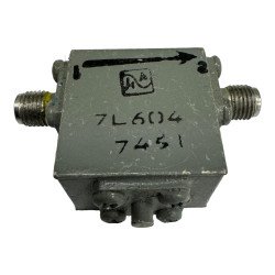 7L604 Microwave Associates Coaxial Isolator 6900-13550Mhz Vswr -22db Isol -21db Loss 0.5db