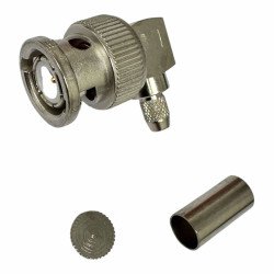 J01000A1258 Telegartner RF Connector BNC (m) Right Angle Crimp Plug For RG223 RG400 Cable