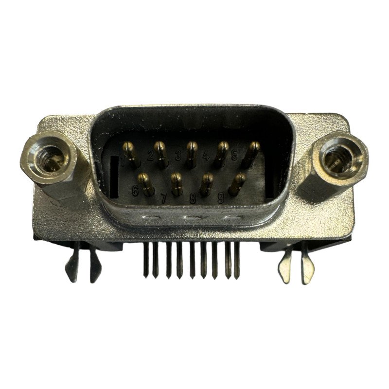 DB9FCS D-Sub Connector 9 POS Male - 90 Degree