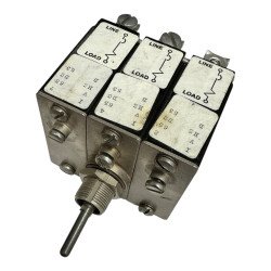 APGN666-9094-4 Airpax Circuit Breaker 3 Pole 65V 2/4/7A 5925-01-209-1823