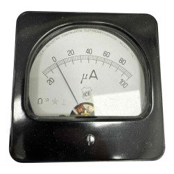 MOD 300 Ice Analog Panel Meter Ammeter 0-100uA 73x73mm