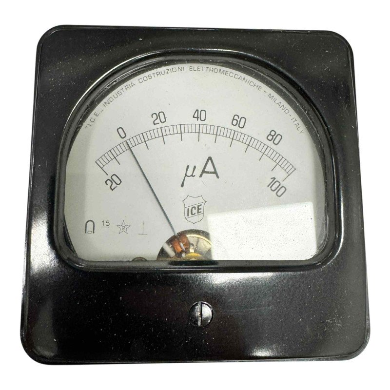 MOD 300 Ice Analog Panel Meter Ammeter 0-100uA 73x73mm