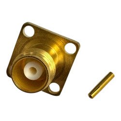 Huber Suhner RF Connector 4 Hole Flange TNC (f)