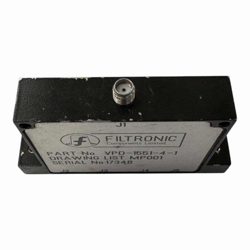 VPD-1551-4-1 Filtronic Coaxial Power Divider Combiner 4 Way SMA to SMP SubMiniature Push-on smooth bore