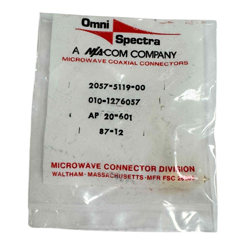 2057-5119-00 Omni Spectra RF Connector Jack Bulkhead SMA (m) 18GHz