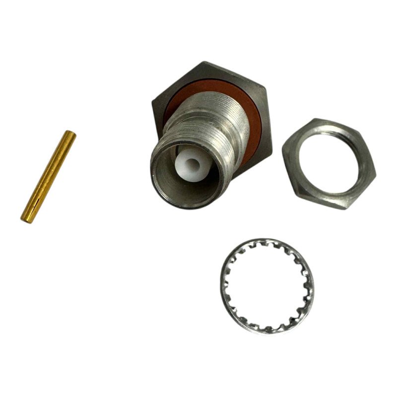 3104-7941-00 Omni Spectra RF Connector Jack Bulkhead Mount TNC (f) For RG402 Cable