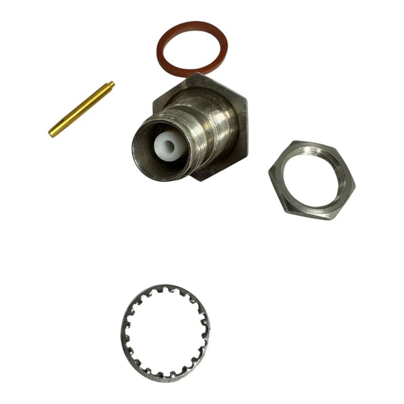 3104-7985-00 Omni Spectra RF Connector Straight Bulkhead Mount Jack TNC(F) For RG405 Cable 15Ghz