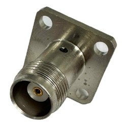 3152-1201-10 Omni Spectra RF Connector 4 Hole Flange Mount Jack TNC (f) 4GHz