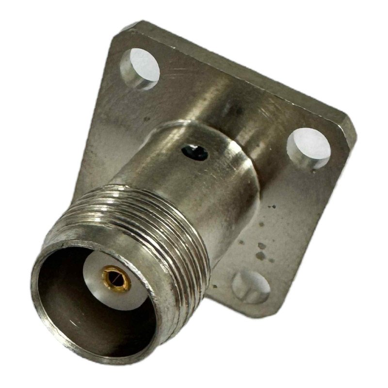 3152-1201-10 Omni Spectra RF Connector 4 Hole Flange Mount Jack TNC (f) 4GHz