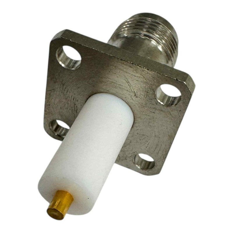 3152-1201-10 Omni Spectra RF Connector 4 Hole Flange Mount Jack TNC (f) 4GHz